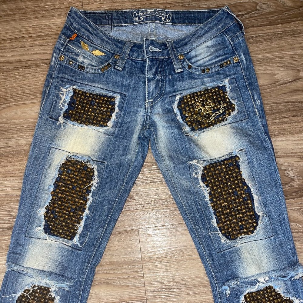Robin's Jeans: sz24 Studded and Embellished Straight Leg